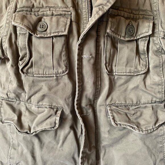 BabyGap Toddler Military Style Utility Jacket Size 3 Years Green Cotton Shell - Picture 8 of 8